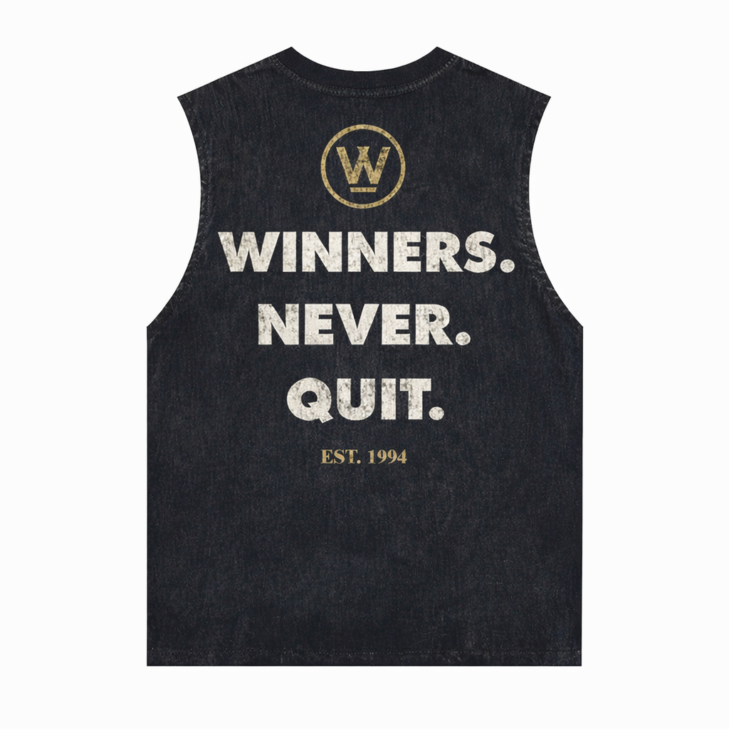WC™️ Winners Never Quit Sleeveless Shirt